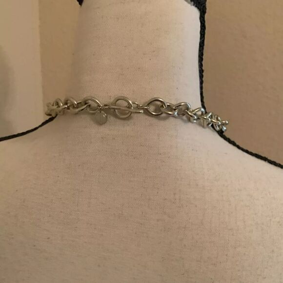 Signed T For Talbots Gold Tone & Reddish Orange Costume Jewelry Necklace - Picture 5 of 12